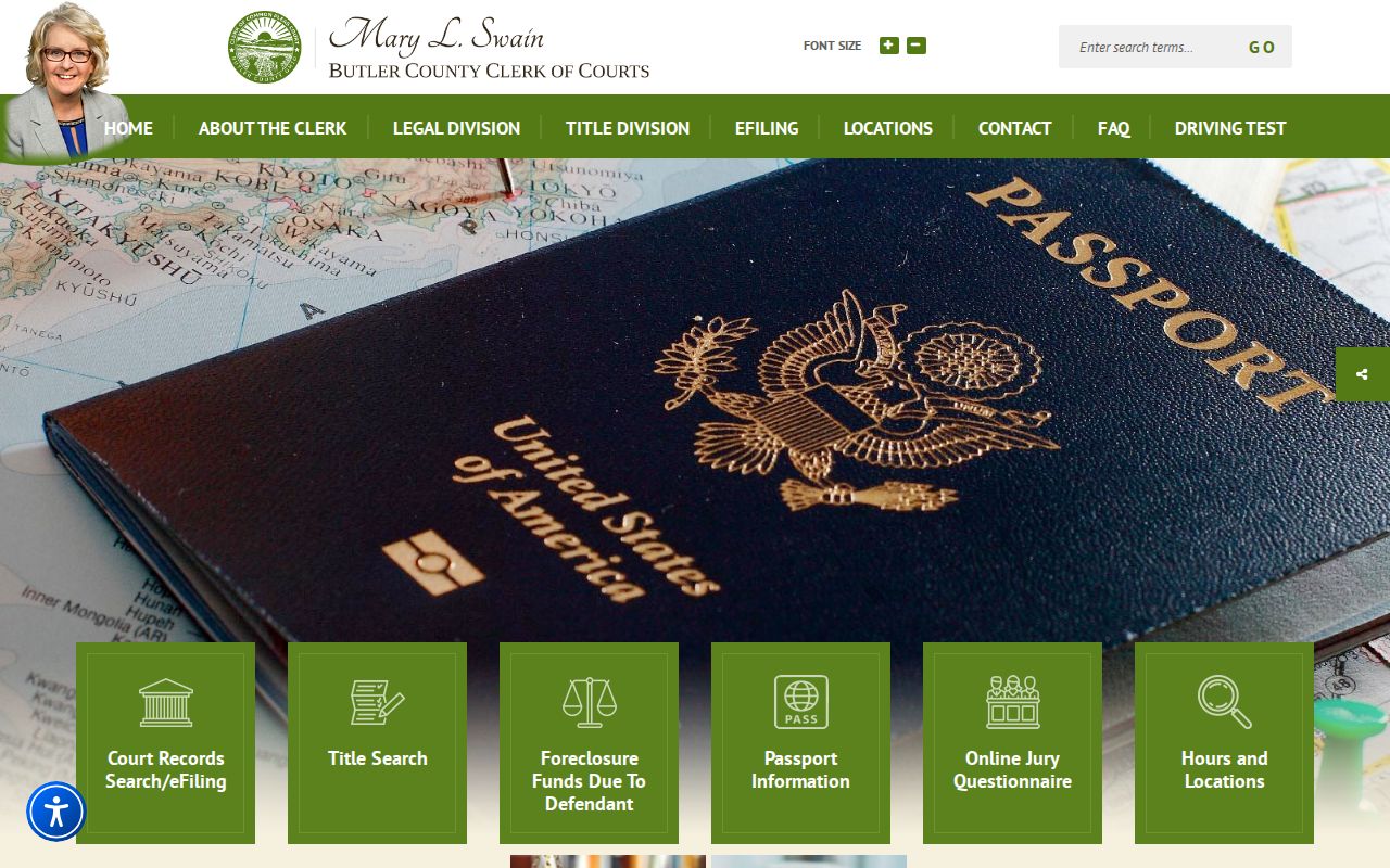 Butler County Court docket Clerk of Courts record search and e-filing entry