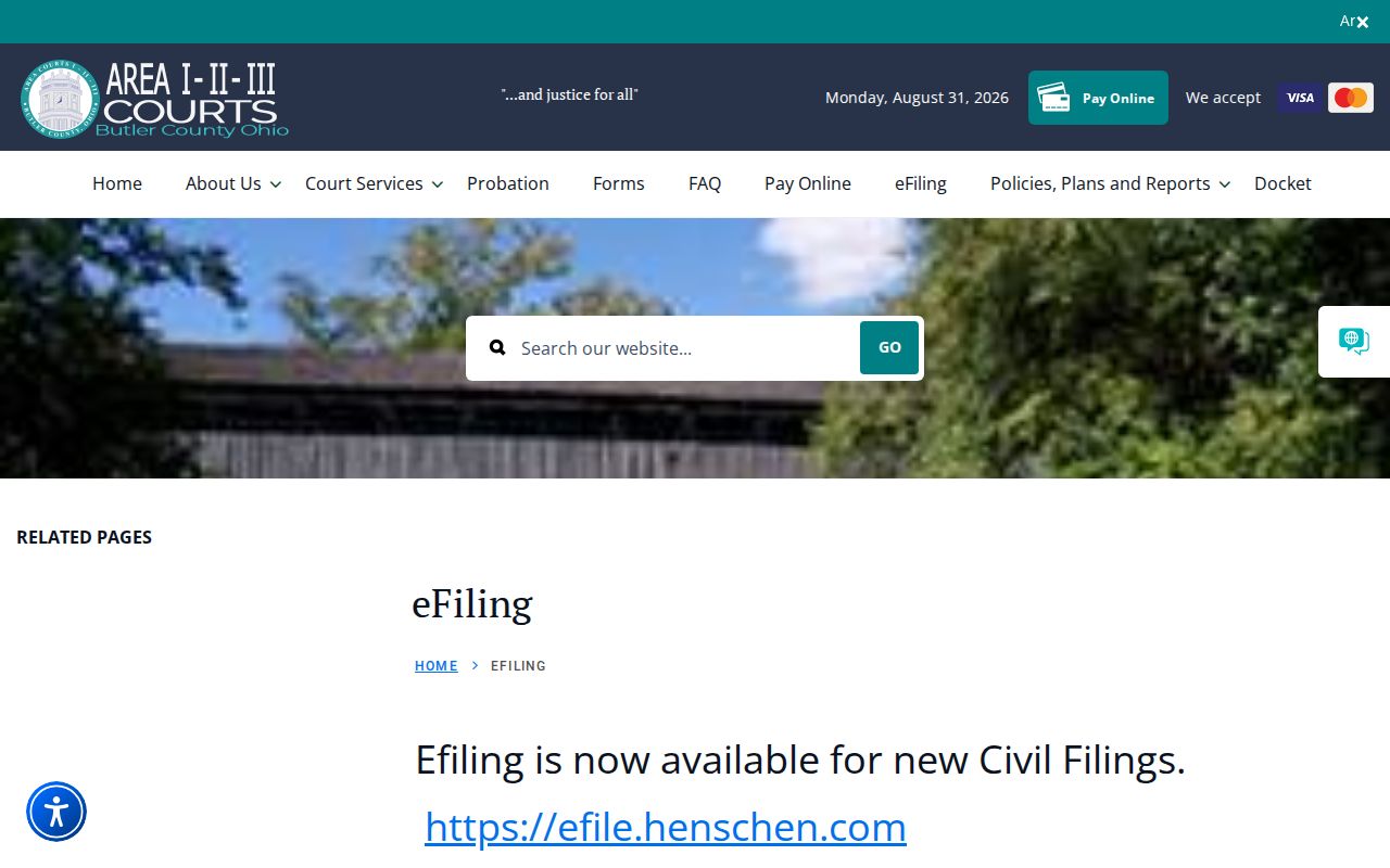 Oxford court docket Area I County Court civil e-filing information